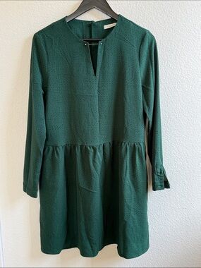 Forest Green Long Sleeve Dress with pockets